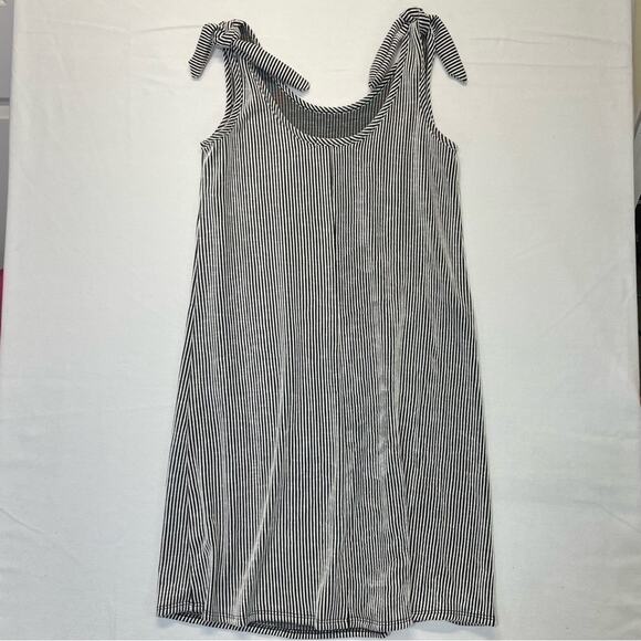 Wandering Dreams Striped Dress Size Medium black white vertical stripes mini - Picture 3 of 8